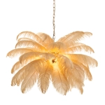 Lampa wisząca EMU 100 cm - pióra beżowe - zdjęcie produktu