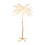 Lampa podłogowa EMU 170 cm - pióra białe - zdjęcie produktu