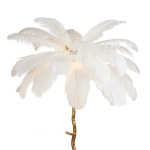 Lampa podłogowa EMU 170 cm - pióra białe - zdjęcie produktu