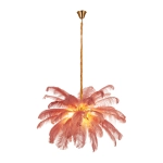 Lampa wisząca EMU 100 cm - pióra różowe - zdjęcie produktu