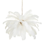 Lampa wisząca EMU 100 cm - pióra białe - zdjęcie produktu