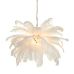 Lampa wisząca EMU 100 cm - pióra białe - zdjęcie produktu
