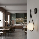 Lampa ścienna DROP 45 cm czarna - zdjęcie produktu