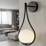 Lampa ścienna DROP 45 cm czarna - zdjęcie produktu