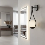 Lampa ścienna DROP 45 cm czarna - zdjęcie produktu