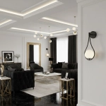 Lampa ścienna DROP 45 cm czarna - zdjęcie produktu