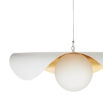 Lampa wisząca ENZO 40 cm - biało złota - zdjęcie produktu