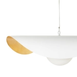 Lampa wisząca ENZO 60 cm - biało złota - zdjęcie produktu