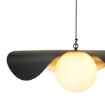 Lampa wisząca ENZO 80 cm - czarno złota - zdjęcie produktu