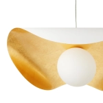 Lampa wisząca ENZO 80 cm - biało złota - zdjęcie produktu
