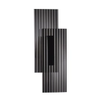 Lampa ścienna NOIR LED, kinkiet czarny ryflowany dwustronny - zdjęcie produktu