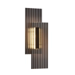 Lampa ścienna NOIR LED, kinkiet czarny ryflowany dwustronny - zdjęcie produktu