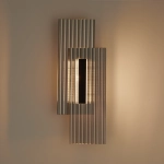 Lampa ścienna NOIR LED, kinkiet czarny ryflowany dwustronny - zdjęcie produktu