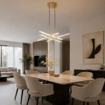 Lampa wisząca CRISS CROSS LED złota 78 cm - zdjęcie produktu