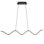 Lampa wisząca ZIGZAG 90 cm - LED, czarna, falista listwa - zdjęcie produktu