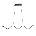 Lampa wisząca ZIGZAG 90 cm - LED, czarna, falista listwa - zdjęcie produktu