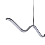 Lampa wisząca ZIGZAG 90 cm - LED, czarna, falista listwa - zdjęcie produktu