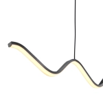 Lampa wisząca ZIGZAG 90 cm - LED, czarna, falista listwa - zdjęcie produktu