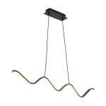 Lampa wisząca ZIGZAG 90 cm - LED, czarna, falista listwa - zdjęcie produktu