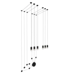 Lampa ścienna LINEA-6 WALL czarna - zdjęcie produktu