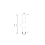 Lampa wisząca LINEA-2 czarna 35 cm - zdjęcie produktu