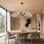 Lampa wisząca BOTANIKA 150 cm - czarna, G9, regulowana, designerska - zdjęcie produktu