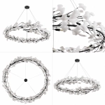 Lampa wisząca BOTANIKA 150 cm - czarna, G9, regulowana, designerska - zdjęcie produktu