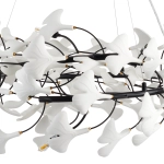 Lampa wisząca BOTANIKA 150 cm - czarna, G9, regulowana, designerska - zdjęcie produktu