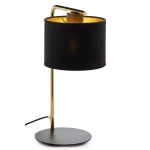 Lampka z abażurem welur ARIEL złoty szczotkowany czarny 41629 Sigma - zdjęcie 1