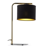 Lampka z abażurem welur ARIEL złoty szczotkowany czarny 41629 Sigma - zdjęcie 2