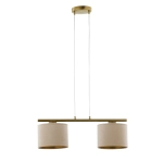 Lampa wisząca z abażurami welur ARIEL 2 złoty szczotkowany beż 41682 Sigma - zdjęcie 1