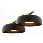 Lampa wisząca OLAF 2 złoty szczotkowany czarny 41690 Sigma - zdjęcie 3