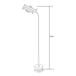 Lampa podłogowa SM-605-BL LED czarnaZUMA LINE