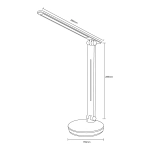 Lampa biurkowa LED nowoczesna czarna podstawa RGB SM-606 ZUMA LINE