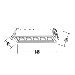 Oprawa podtynkowa Solar 5 biała LED 3000K LP-0406/5RS WH Light Prestige