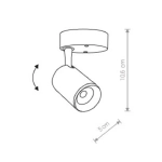 Kinkiet Plafon IRIS LED BLACK 7W 3000K 30° 8994 Nowodvorski - zdjęcie dodatkowe 1