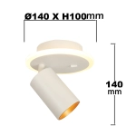 Spot Parma 1 1xGU10 + 1xLED CCT biały LP-0612/1WS WH LIGHT PRESTIGE