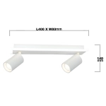Spot Parma 2 2xGU10 + 1xLED CCT biały LP-0612/2WS WH LIGHT PRESTIGE