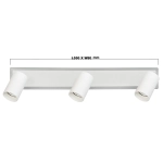 Spot Parma 3 3xGU10 + 1xLED CCT biały LP-0612/3WS WH LIGHT PRESTIGE