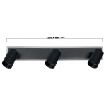 Spot Parma 3 3xGU10 + 1xLED CCT czarny LP-0612/3WS BK LIGHT PRESTIGE