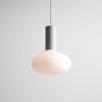 LAMPA WISZĄCA FLO SZARY M (opal glass) 7000G22_M Aldex - zdjęcie dodatkowe 3