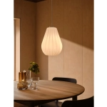 Szklana lampa wisząca Sallino – elegancka lampa z plisowanym kloszem 2612363001 Nordlux