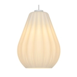 Szklana lampa wisząca Sallino – elegancka lampa z plisowanym kloszem 2612363001 Nordlux