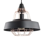 Lampa wisząca TAMARIS czarna/miedź śr. 40cm 60378 ALFA