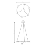Lampa wisząca STARLIT 6 WHITE 1373/6 EMIBIG Lighting