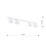 Lampa sufitowa NANO 4 WHITE 1311/4 EMIBIG Lighting