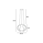 Lampa wisząca Tokyo - P01663CH CosmoLight - zdjęcie dodatkowe 4