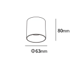 Oprawa natynkowa Tom czarna LED CCT LP-4848/1RM BK Light Prestige