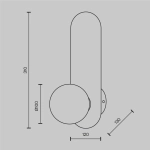 Lampa ścienna (kinkiet) Bao MOD419WL-01B Maytoni - zdjęcie dodatkowe 10