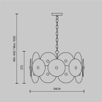 Lampa wisząca Pendant Lamp Aster MOD007PL-08G Maytoni - zdjęcie dodatkowe 7